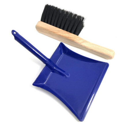 Pelle en métal bleu et balayette Goki Pelle en métal bleu et balayette Goki