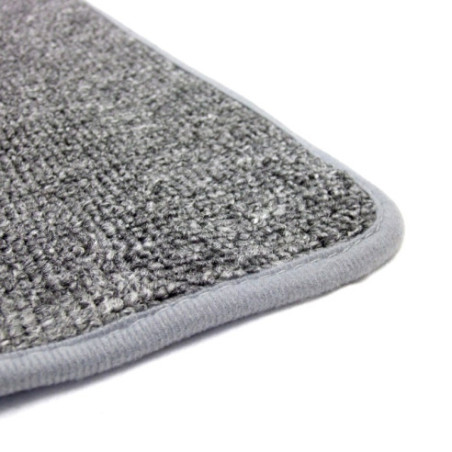 Grand tapis gris Montessori vue d'un angle pour voir la texture.