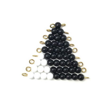 Barrettes de perles de 1 à 9 noires et blanches des mathématiques Montessori Barrettes de perles de 1 à 9 noires et blanches des mathématiques Montessori