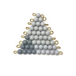 Barrettes de perles de 1 à 9 noires et gris clair des mathématiques Montessori