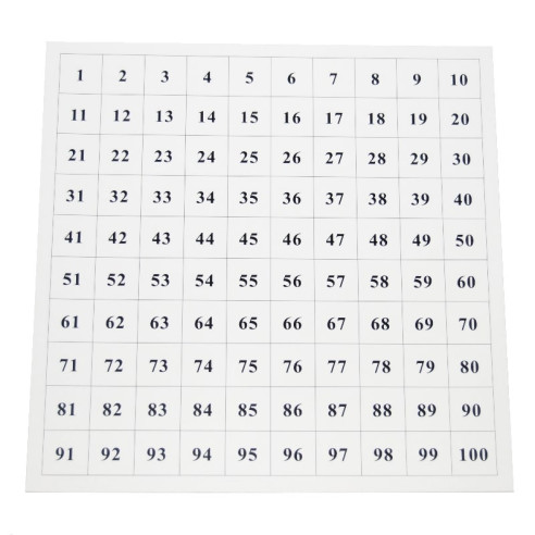 Tableau de cent - Matériel Montessori