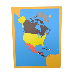 Puzzle de l'Amérique du Nord en bois (sans bordure)