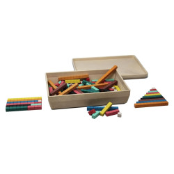 Réglettes cuisenaires - 126 pièces en Re-Wood® dans leur boite