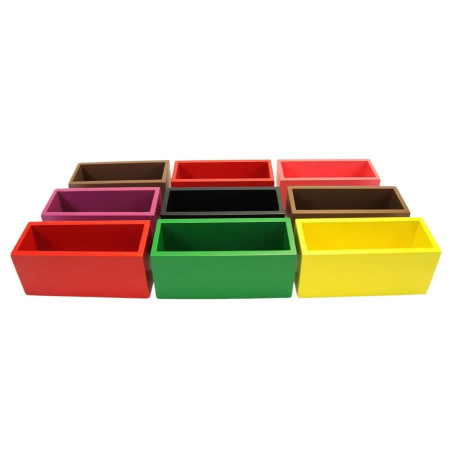 9 Boites des ordres en couleur pour la  grammaire Montessori