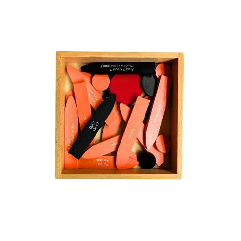 Analyse de la phrase - deuxième boite en français  - grammaire Montessori