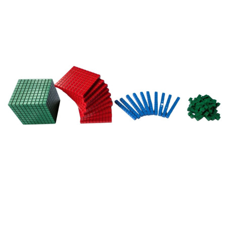 Matériel Lubienska - Coffret 121 pièces en bois couleurs Montessori