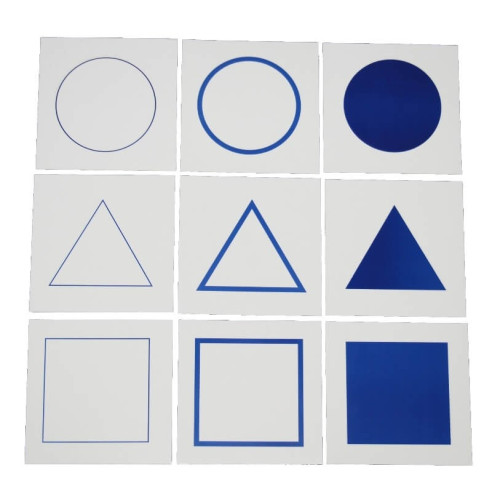 cartes pour le plateau de présentation du cabinet de géométrie - Montessori cartes pour le plateau de présentation du cabinet de géométrie - Montessori