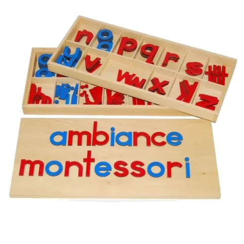 Grand alphabet mobile script en bois - Matériel Montessori
