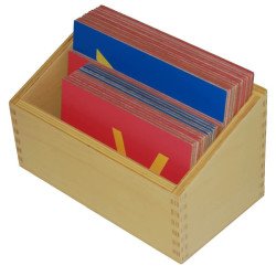 Lettres rugueuses script avec boite Montessori
