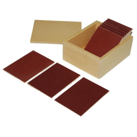 Tablettes rugueuses avec boite Montessori Tablettes rugueuses avec boite Montessori