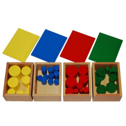 Cylindres de couleurs en hêtre (premium) Montessori 2