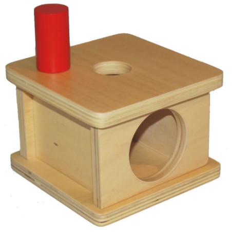 Boite à forme avec petit cylindre Montessori